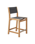Pearl Teak Patio Counter Height Dining Set 5PC - LOOMLAN - HiTeak - Outdoor Dining Sets