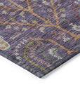 LOOMLAN Rugs Percy Purple Washable Indoor-Outdoor Rug