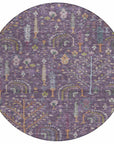 LOOMLAN Rugs Percy Purple Washable Indoor-Outdoor Rug