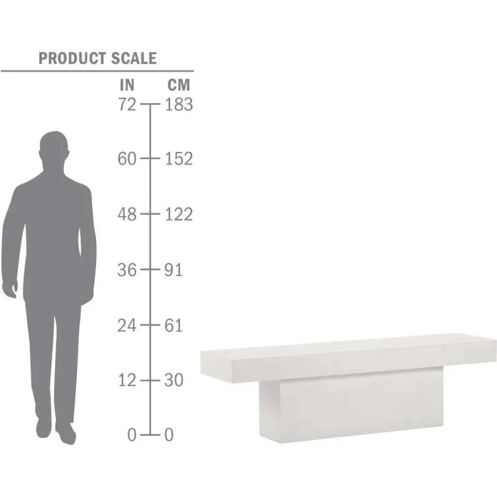 Seasonal Living Perpetual T-Bench – White Outdoor Bench