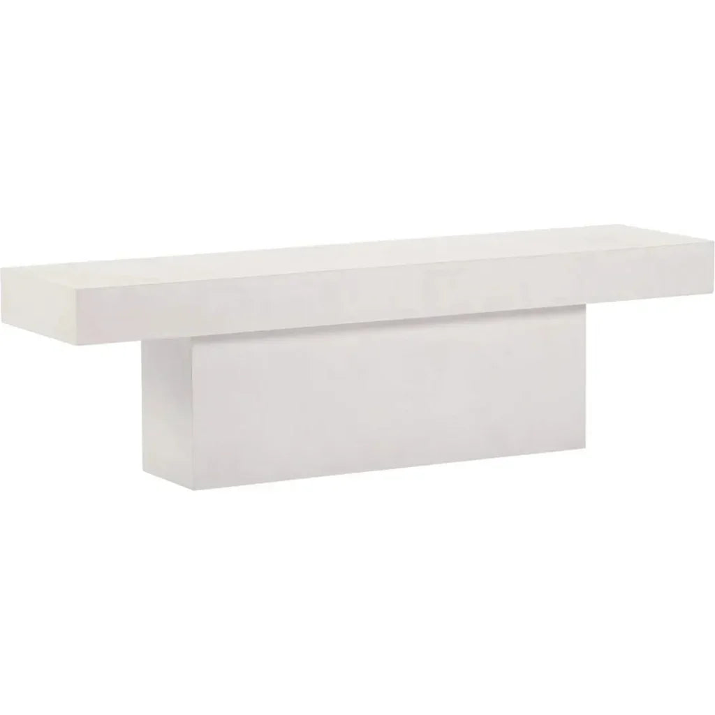 Seasonal Living Perpetual T-Bench – White Outdoor Bench