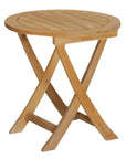 Perrie Teak Patio Round Side Table - LOOMLAN - HiTeak - Outdoor Side Tables