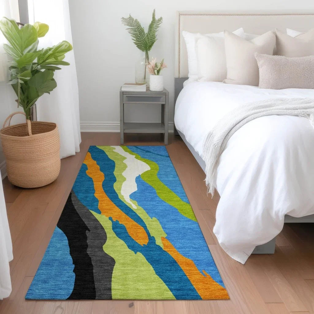LOOMLAN Rugs Petala Denim Washable Indoor-Outdoor Rug