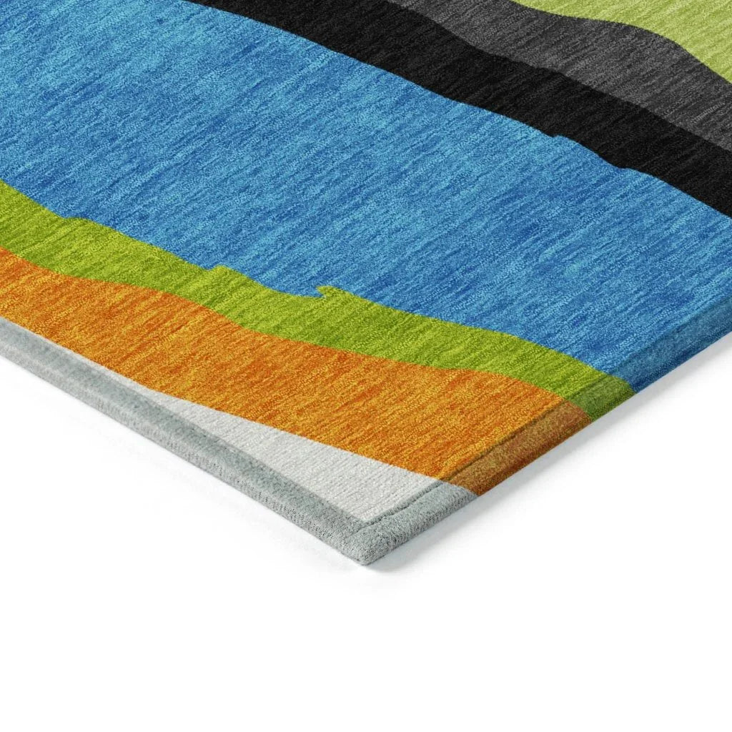 LOOMLAN Rugs Petala Denim Washable Indoor-Outdoor Rug