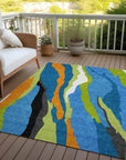 LOOMLAN Rugs Petala Denim Washable Indoor-Outdoor Rug