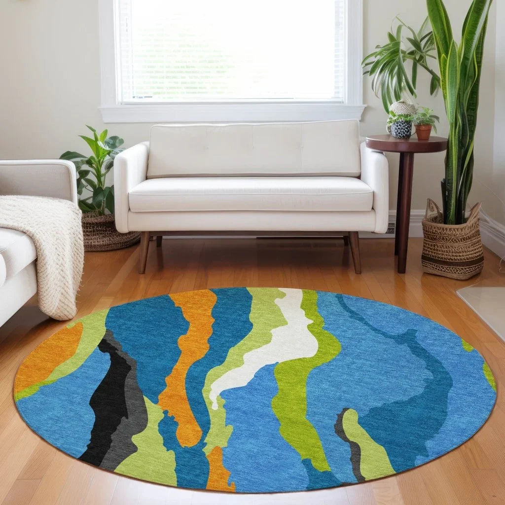 LOOMLAN Rugs Petala Denim Washable Indoor-Outdoor Rug