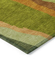 LOOMLAN Rugs Petala Green Washable Indoor-Outdoor Rug