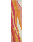 LOOMLAN Rugs Petala Pink Washable Indoor-Outdoor Rug