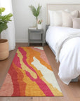 LOOMLAN Rugs Petala Pink Washable Indoor-Outdoor Rug