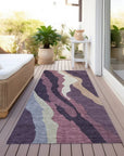 LOOMLAN Rugs Petala Plum Washable Indoor-Outdoor Rug