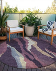 LOOMLAN Rugs Petala Plum Washable Indoor-Outdoor Rug