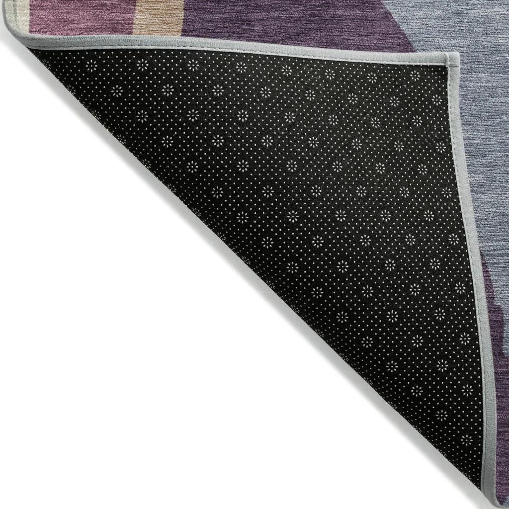 LOOMLAN Rugs Petala Plum Washable Indoor-Outdoor Rug