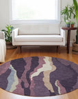 LOOMLAN Rugs Petala Plum Washable Indoor-Outdoor Rug