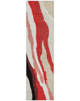 LOOMLAN Rugs Petala Red Washable Indoor-Outdoor Rug