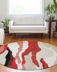LOOMLAN Rugs Petala Red Washable Indoor-Outdoor Rug