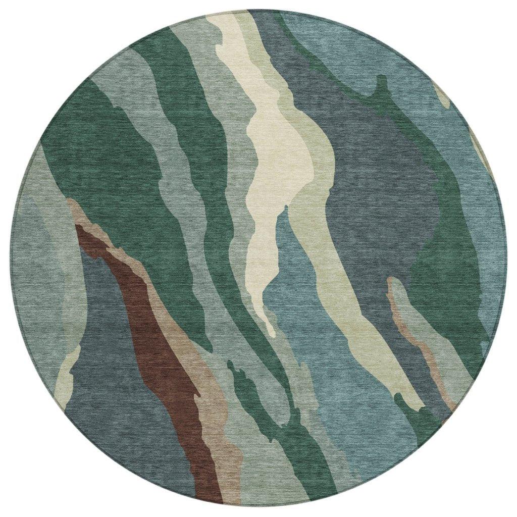 LOOMLAN Rugs Petala Sage Washable Indoor-Outdoor Rug