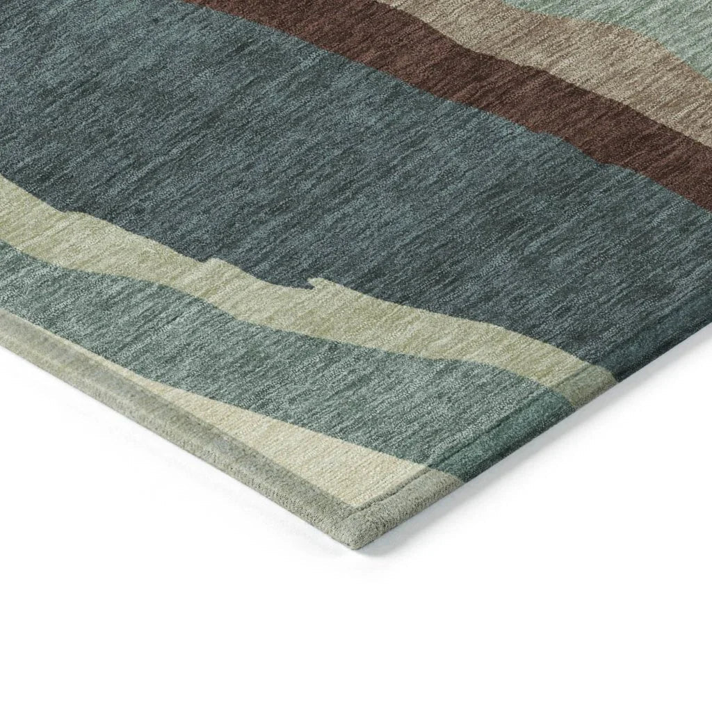 LOOMLAN Rugs Petala Sage Washable Indoor-Outdoor Rug