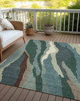LOOMLAN Rugs Petala Sage Washable Indoor-Outdoor Rug