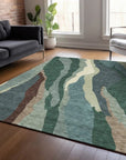 LOOMLAN Rugs Petala Sage Washable Indoor-Outdoor Rug