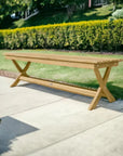 Picnic 3 - Person Teak Outdoor Bench - LOOMLAN - HiTeak - Outdoor Benches