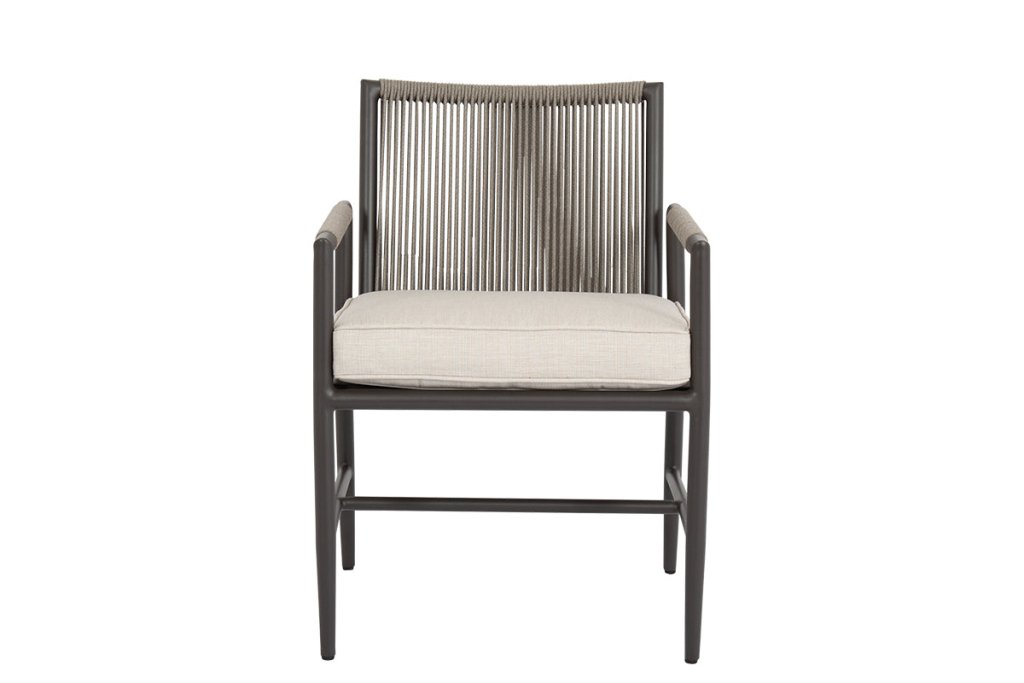 Pietra Sunbrella Outdoor Dining Arm Chair 2PC - LOOMLAN - Sunset West - Outdoor Dining Chairs
