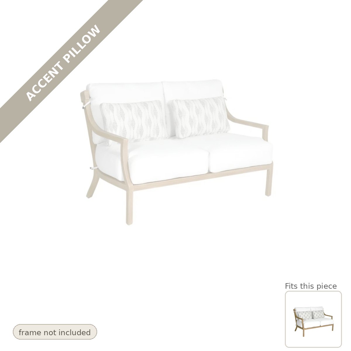 Pillow: Nicoya Deep Seating Cushioned Loveseat Accent Pillow (pillow only)