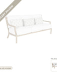 Pillow: Nicoya Cushioned Deep Seating 3 Seater Sofa Accent Pillow (pillow only)