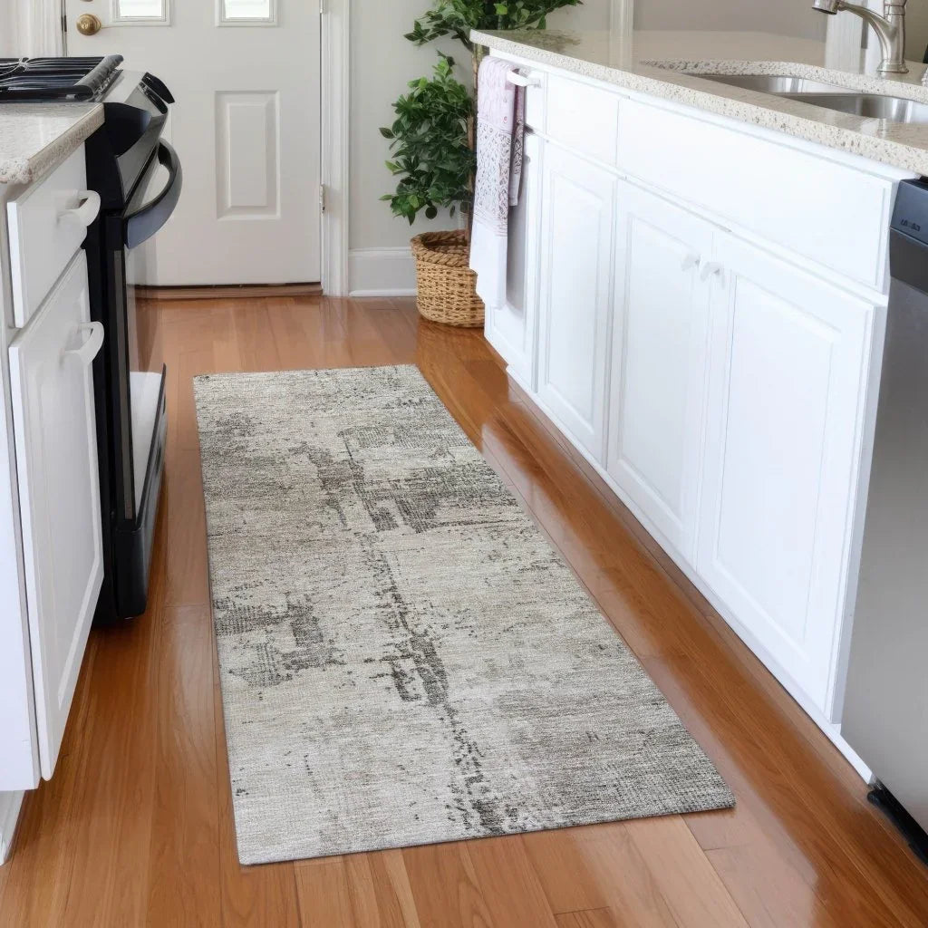 LOOMLAN Rugs Pliora Ivory Washable Indoor-Outdoor Rug
