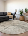 LOOMLAN Rugs Pliora Ivory Washable Indoor-Outdoor Rug