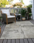 LOOMLAN Rugs Pliora Ivory Washable Indoor-Outdoor Rug