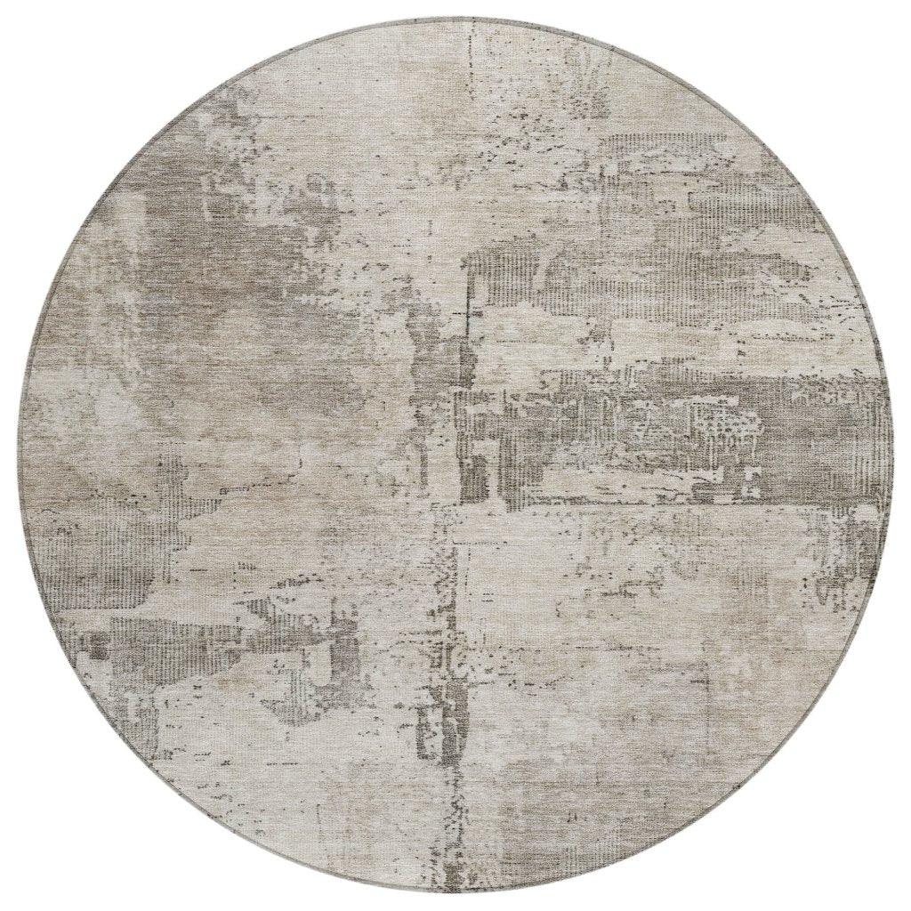 LOOMLAN Rugs Pliora Ivory Washable Indoor-Outdoor Rug