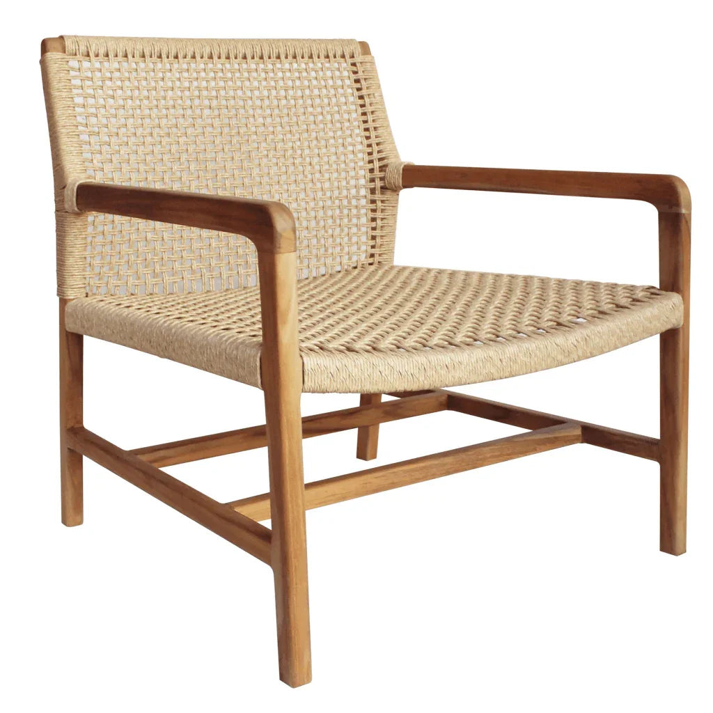 Porto Wood Framed Patio Occasional Chair - LOOMLAN - Artesia - Outdoor Accent Chairs