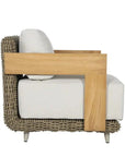 Potenza Armchair Palazzo Cream Stain Resistant Teak - LOOMLAN - SUNPAN - Outdoor Lounge Chairs