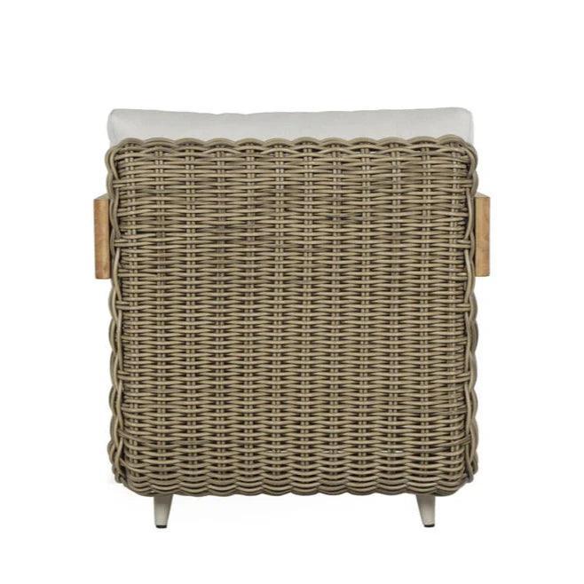 Potenza Armchair Palazzo Cream Stain Resistant Teak - LOOMLAN - SUNPAN - Outdoor Lounge Chairs
