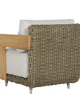 Potenza Armchair Palazzo Cream Stain Resistant Teak - LOOMLAN - SUNPAN - Outdoor Lounge Chairs