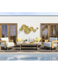 Potenza Armchair Palazzo Cream Stain Resistant Teak - LOOMLAN - SUNPAN - Outdoor Lounge Chairs