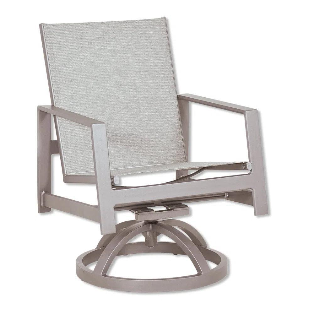 Prism Aluminum Sling Dining Set Table Seats 6 - LOOMLAN - Castelle - Outdoor Dining Sets