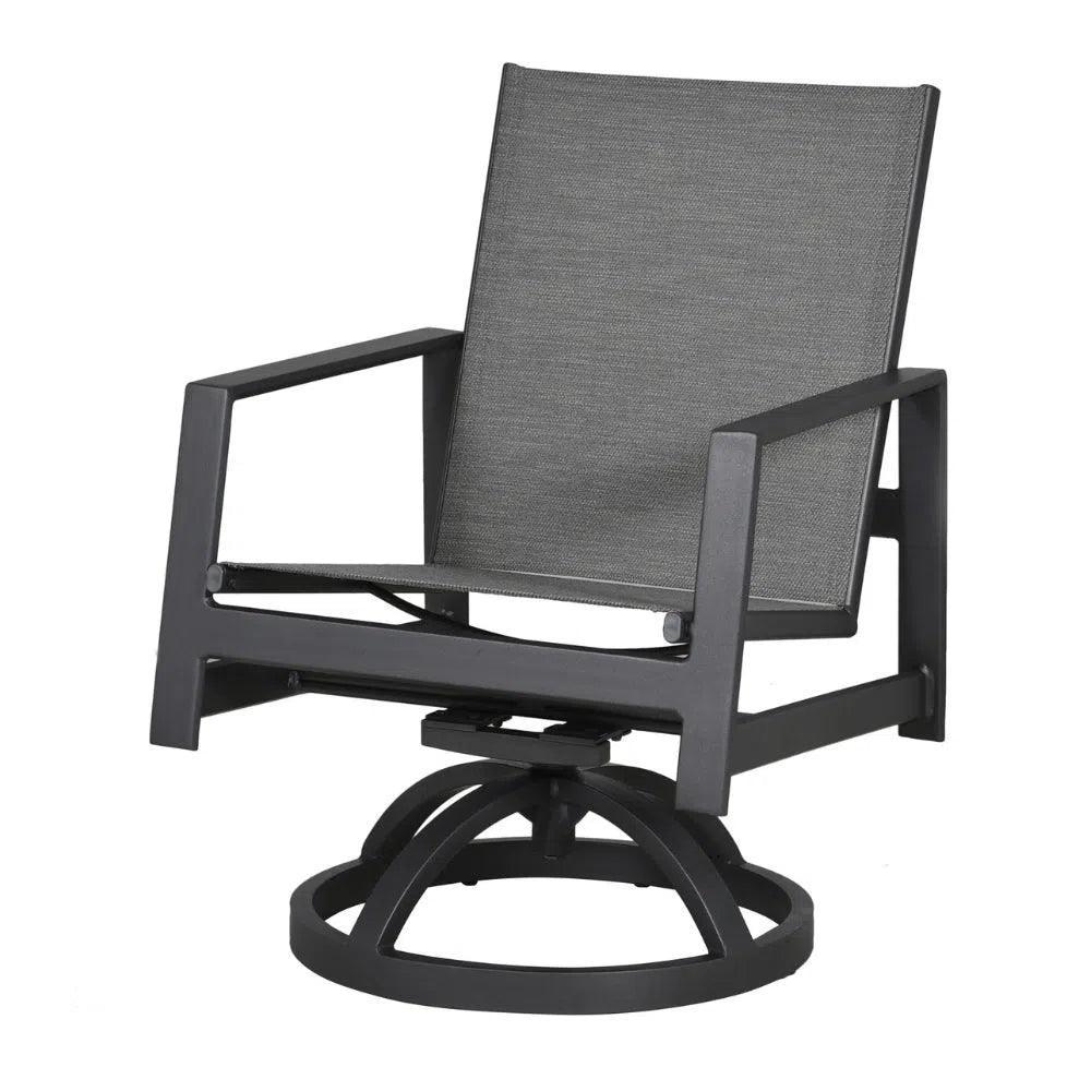 Prism Aluminum Sling Dining Set Table Seats 6 - LOOMLAN - Castelle - Outdoor Dining Sets