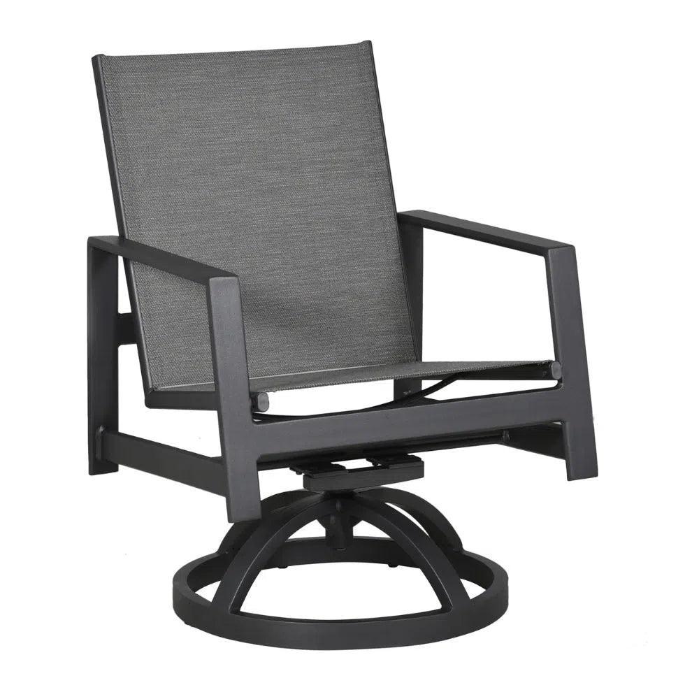Prism Aluminum Sling Dining Set Table Seats 6 - LOOMLAN - Castelle - Outdoor Dining Sets