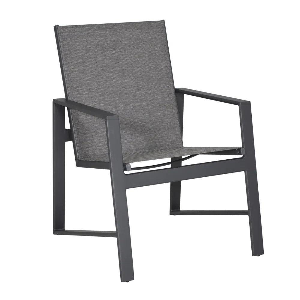 Prism Aluminum Sling Dining Set Table Seats 6 - LOOMLAN - Castelle - Outdoor Dining Sets