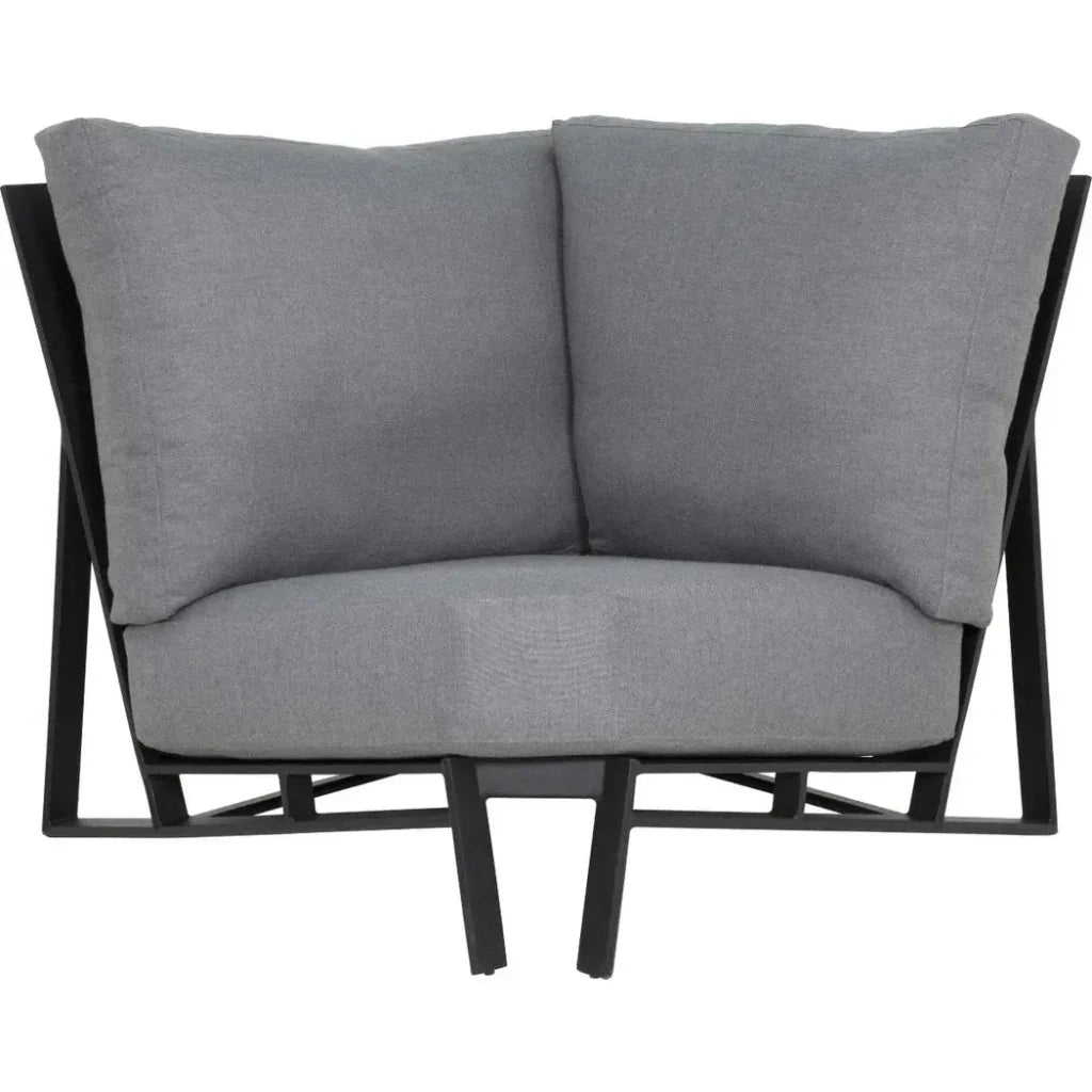 Prism Sectional Sofa Set With Firepit Table - LOOMLAN - Castelle - Outdoor Lounge Sets