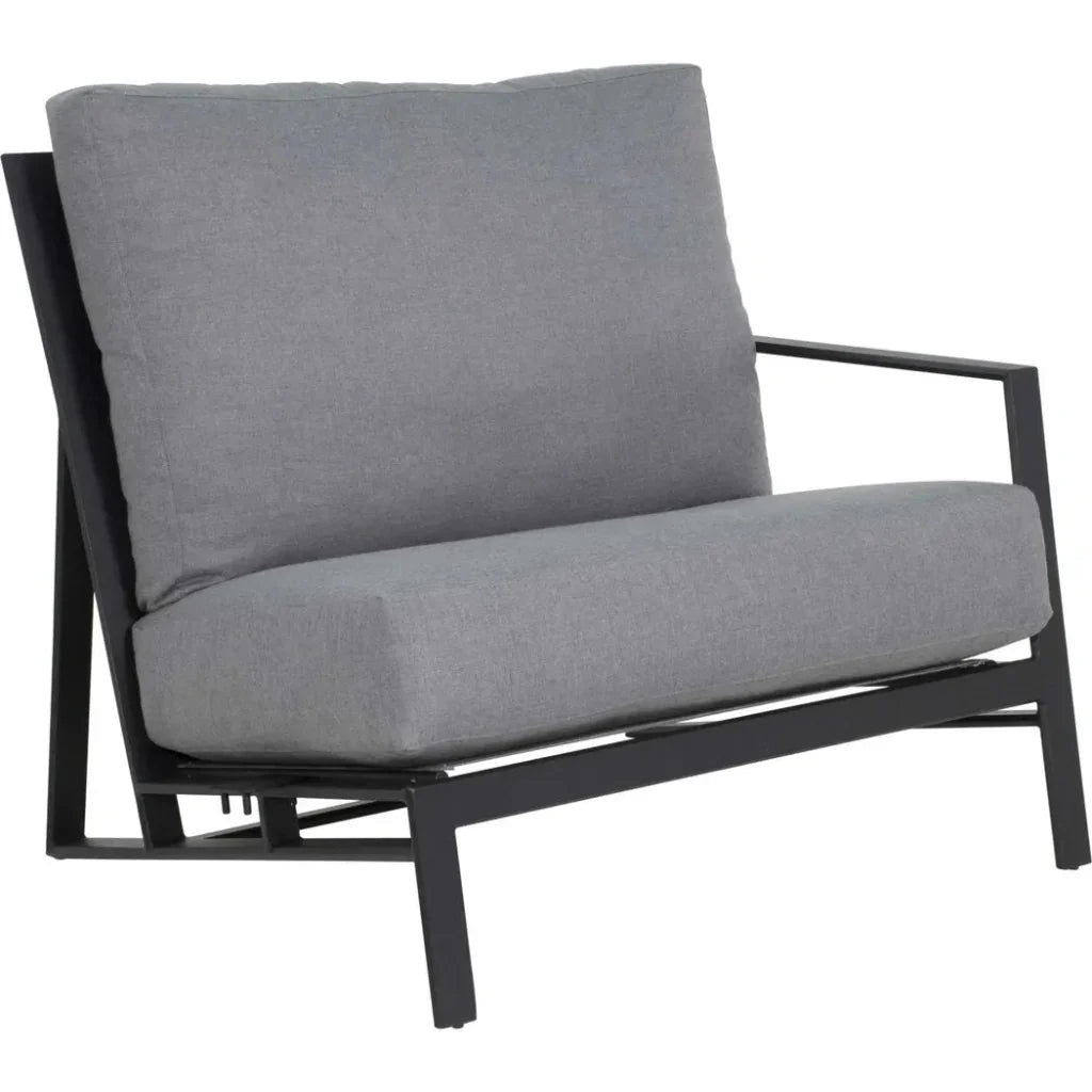 Prism Sectional Sofa Set With Firepit Table - LOOMLAN - Castelle - Outdoor Lounge Sets