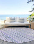 LOOMLAN Rugs Prizme Purple Washable Indoor-Outdoor Rug