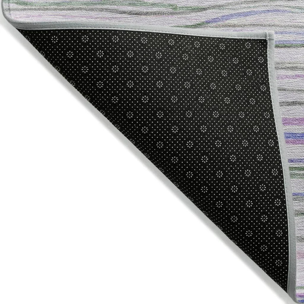 LOOMLAN Rugs Prizme Purple Washable Indoor-Outdoor Rug