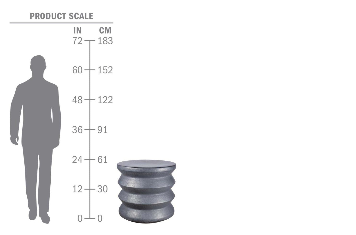 Mirage Accent Table - White Outdoor End Table