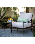 Provence Iron Square Outdoor End Table - LOOMLAN - Sunset West - Outdoor Side Tables