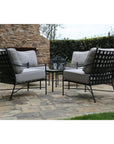 Provence Iron Square Outdoor End Table - LOOMLAN - Sunset West - Outdoor Side Tables