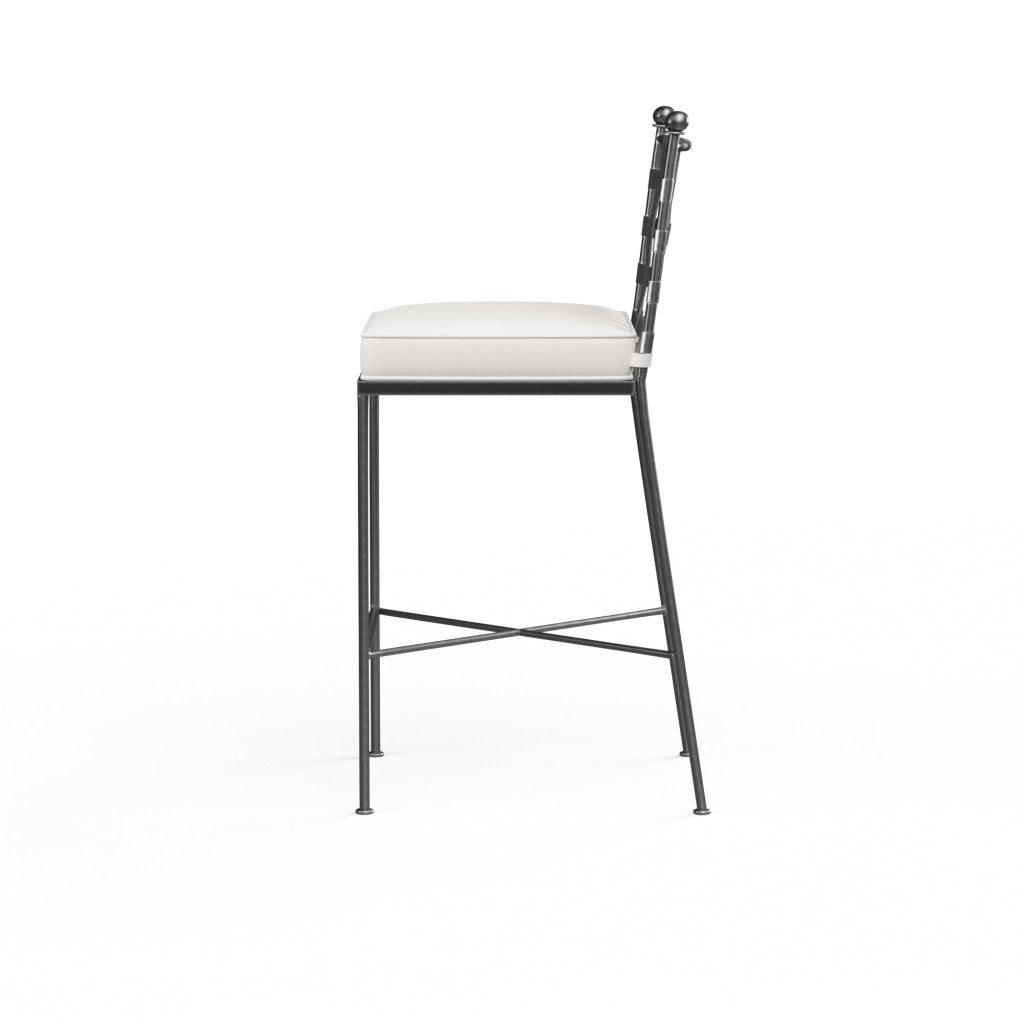 Provence Sunbrella Outdoor Bar Stool - LOOMLAN - Sunset West - Outdoor Bar Stools
