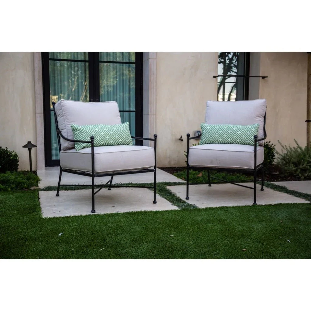 Provence Sunbrella Outdoor Club Chair - LOOMLAN - Sunset West - Outdoor Accent Chairs