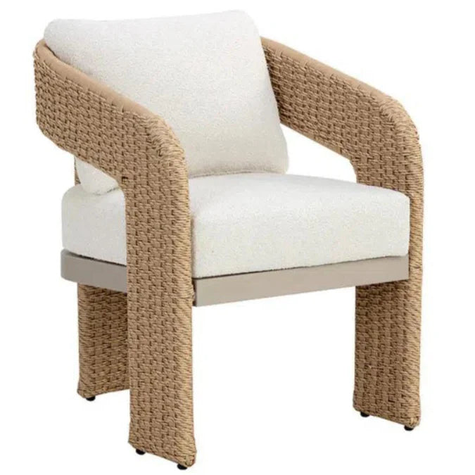 Pylos Fabric Outdoor Dining Armchair - LOOMLAN - SUNPAN - Outdoor Dining Chairs